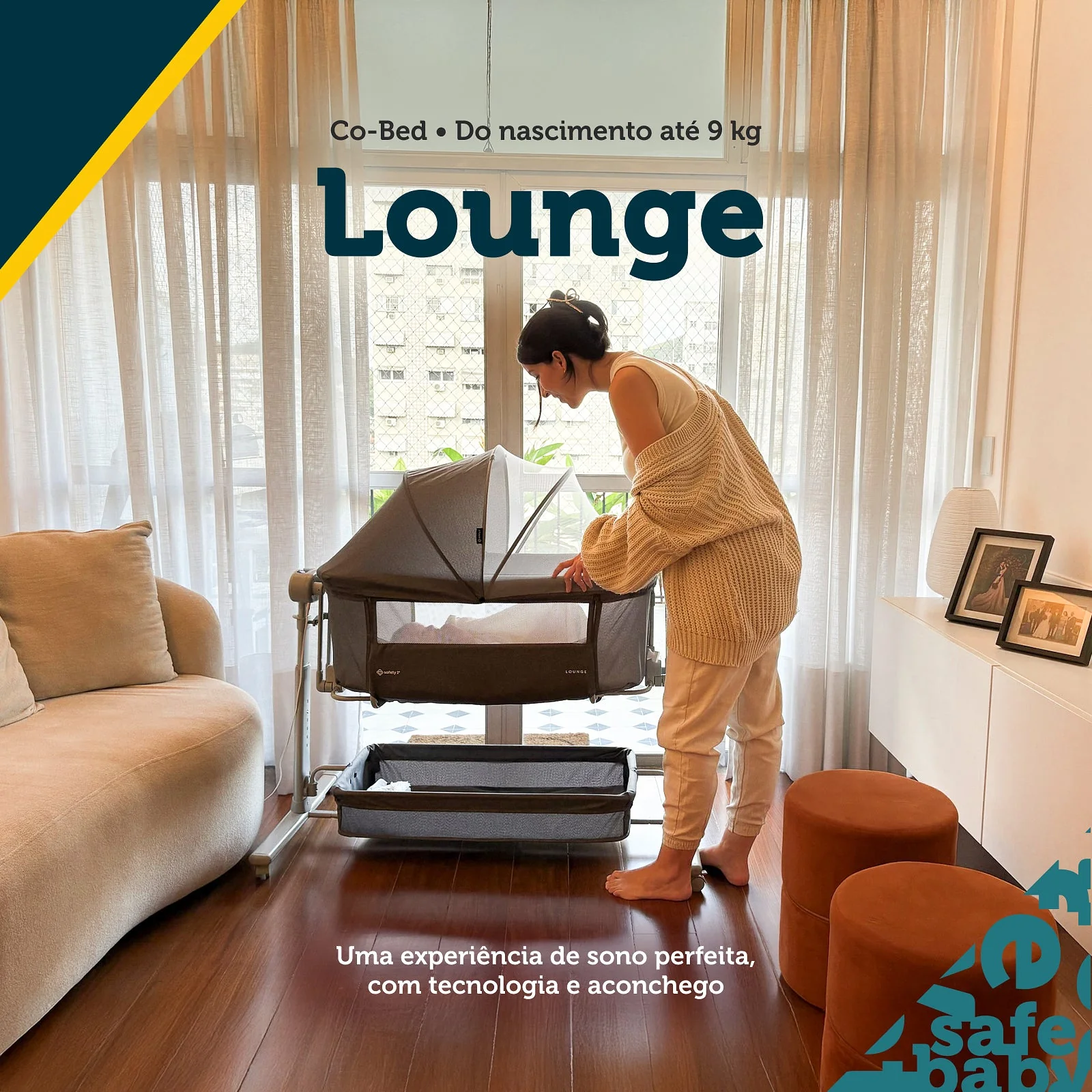 Berço Co-bed Lounge Balanço Automático - Image 14