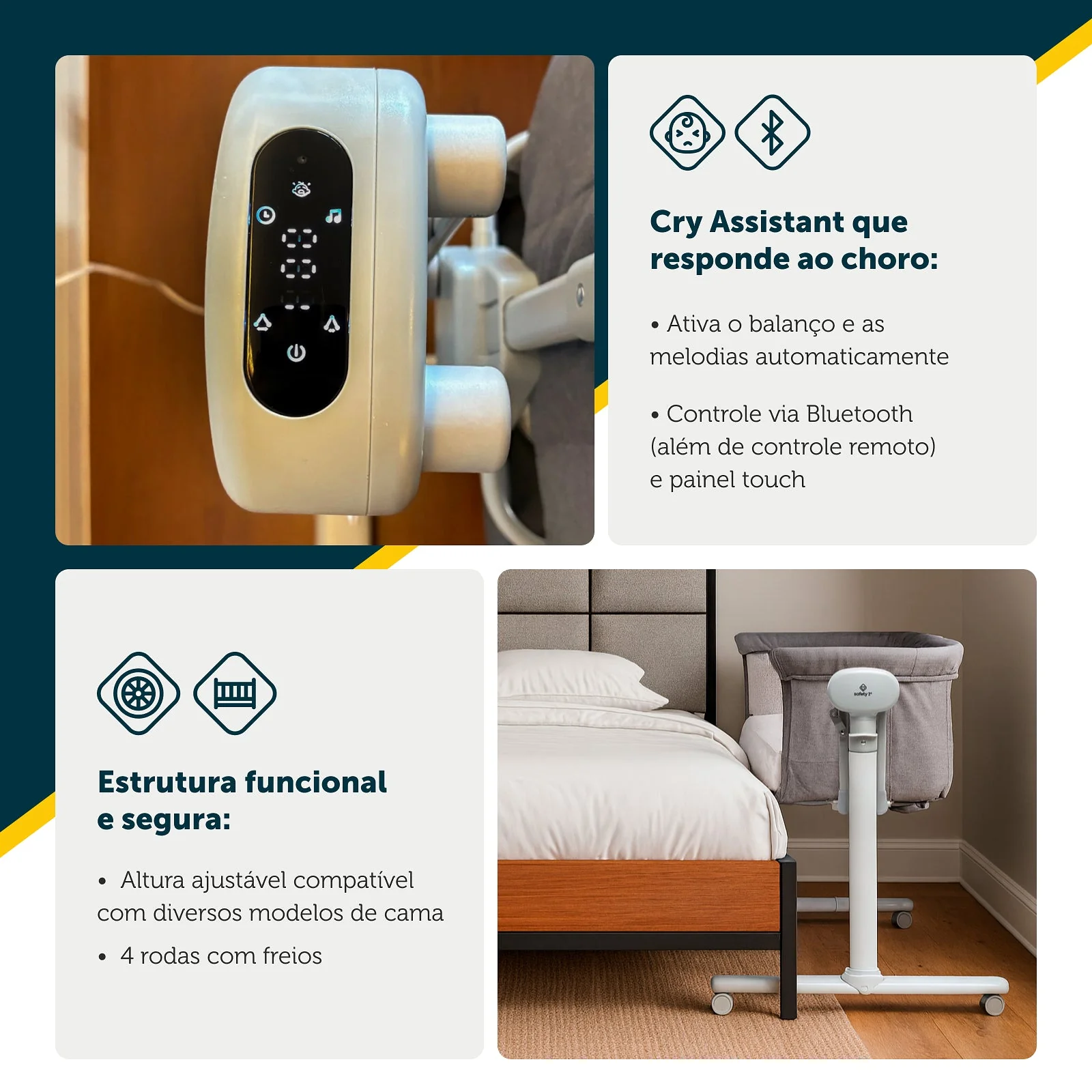 Berço Co-bed Lounge Balanço Automático - Image 15