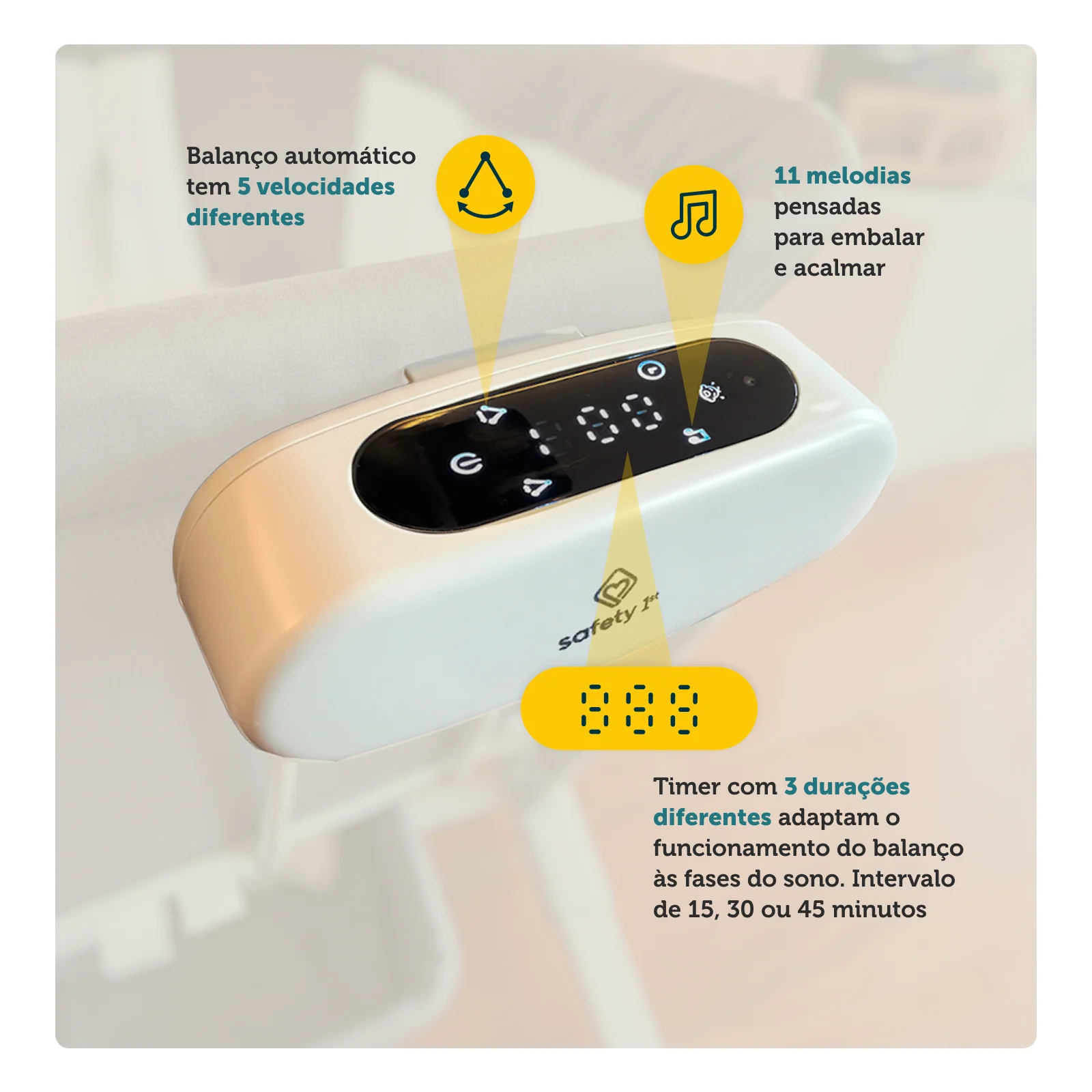 Berço Co-bed Lounge Balanço Automático - Image 4