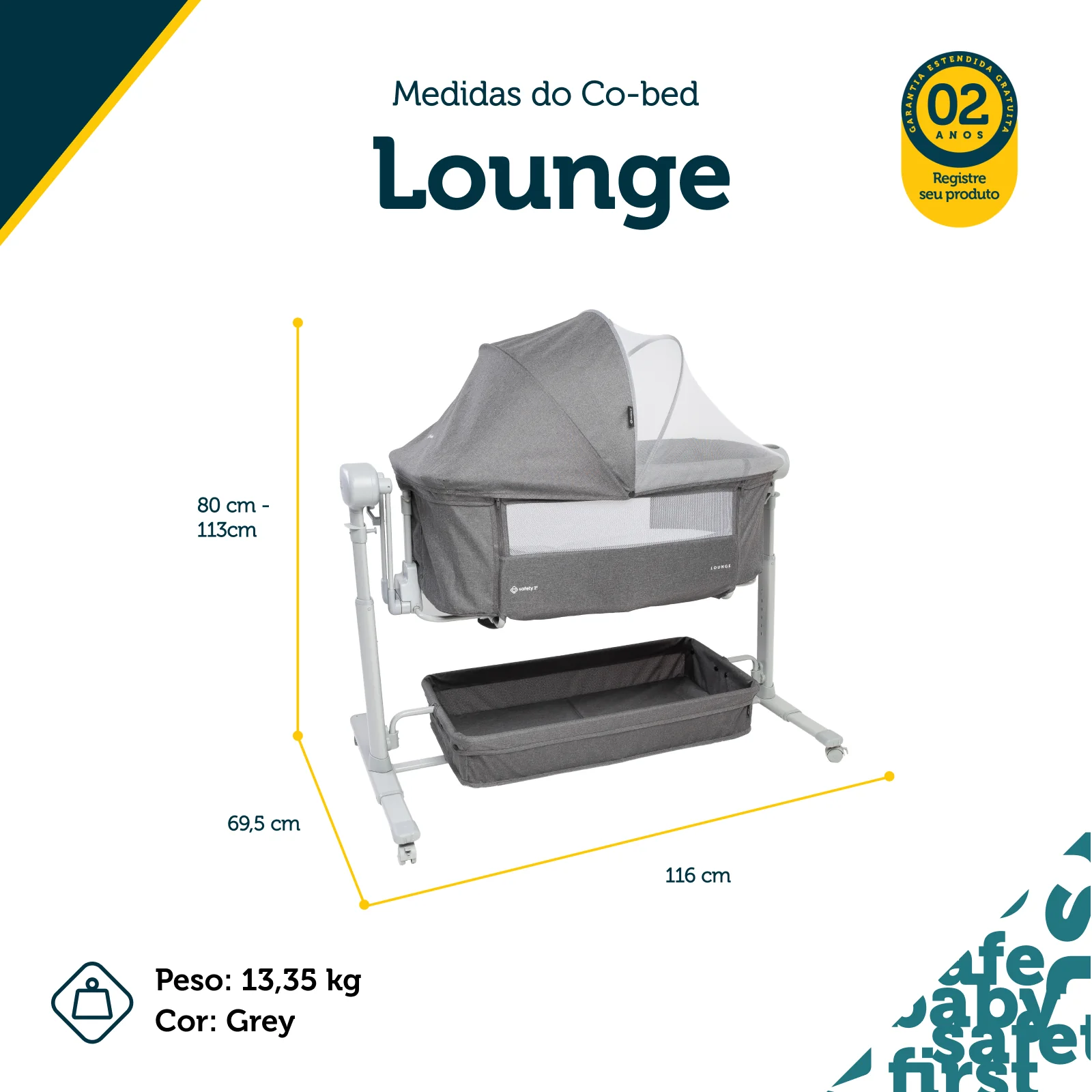 Berço Co-bed Lounge Balanço Automático - Image 6